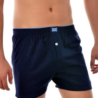 Size 3XL Men's Combed Cotton Buttoned Boxer Navy Blue