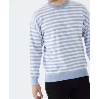 Striped men's knitwear sweater