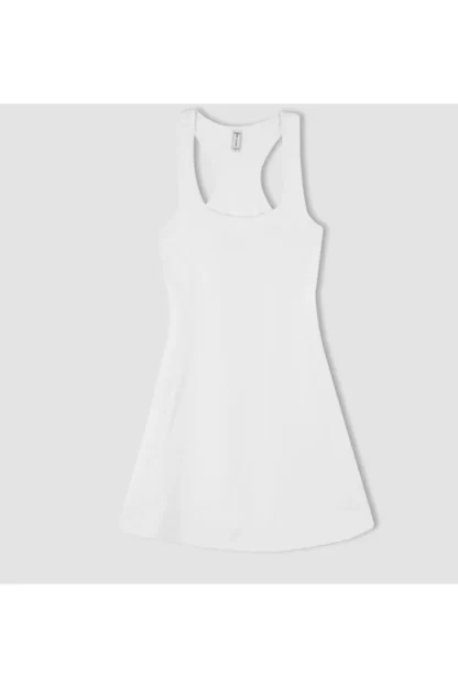 Kadın Spor Beyaz Elbise 3