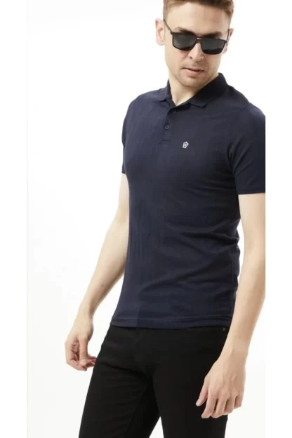 Lacivert çizgili erkek t-shirt 2