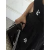 Çiçek Desenli İp Askılı Siyah Mini Elbise 6