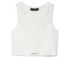 Halter Yaka Fitilli Beyaz Crop Bluz 2