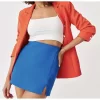 Saks Blue Slit Mini Skirt 3