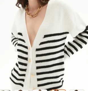V-Neck Buttoned Midi Knitted Cardigan