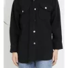 Gömlek Model Siyah Kaşe Kadın Ceket 3