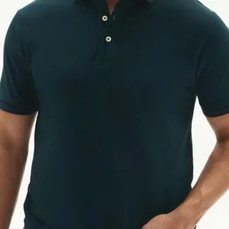 Мужская футболка черного цвета с воротником-поло