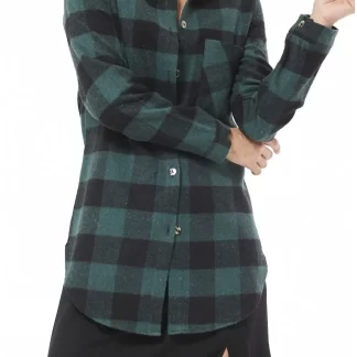 Black Checkered Green Lumberjack Shirt