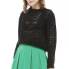 Black mesh sweater women 4