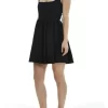 Black Thick Strap Short Dress 2