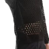 Ажурный черный вязаный свитер 3