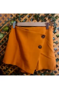 Brick Color Short Skirt