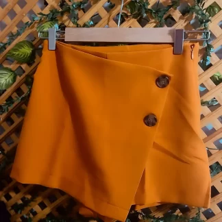 Brick Color Short Skirt