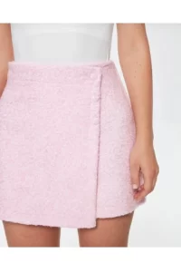 Pink Colored Mini Shorts Skirt