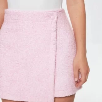 Розовая мини-юбка-шорты