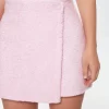 Pink marl skirt mini shorts 3