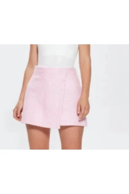 Pink mini shorts skirt 4