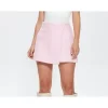 High waist pink mini shorts skirt models 7