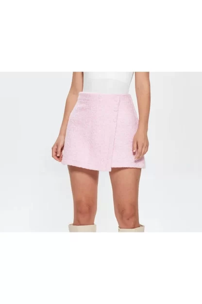 High waist pink mini shorts skirt models 7