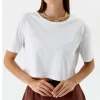 Plain White Crop T-Shirt 2