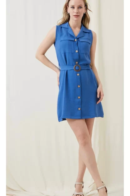 Mavi Gömlek Elbise modelleri 2