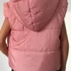 Powder color Hooded Inflatable Vest models 2