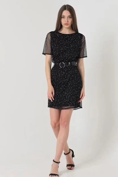 Black polka dot dress 4
