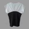 Black and White Double Color Combed Cotton T-Shirt 2