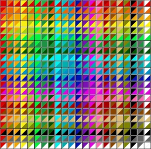 Color combination chart. Harmonious colors, contrasting colors.