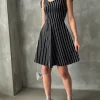 Black striped dress 3