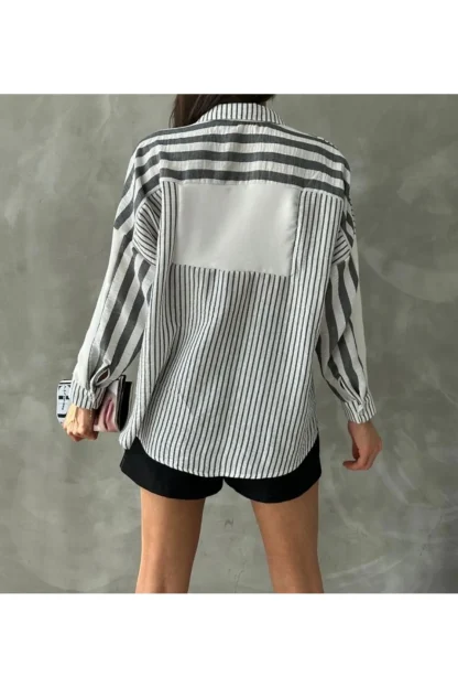 Long Sleeve Striped Linen Shirt 2