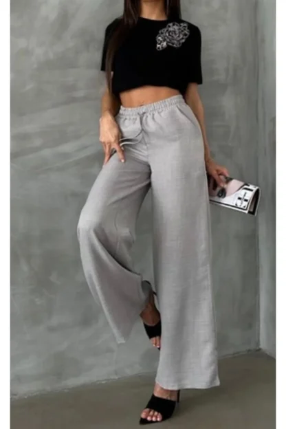 Gray oversize trousers 6